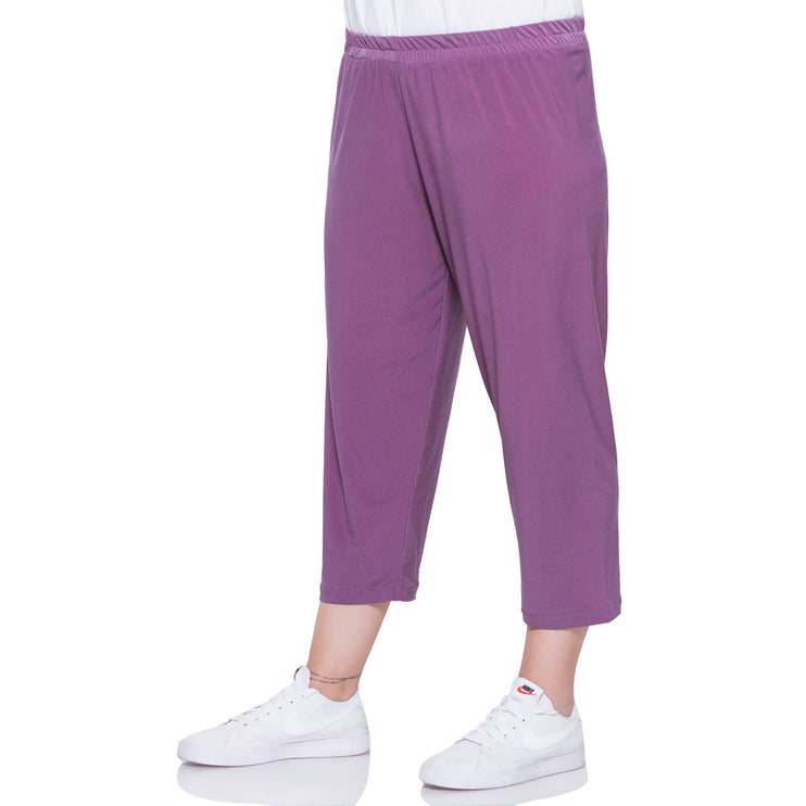 Дамски панталони в макси размери - розов пепел - еластични и удобни - произведени в България - Maxi Market