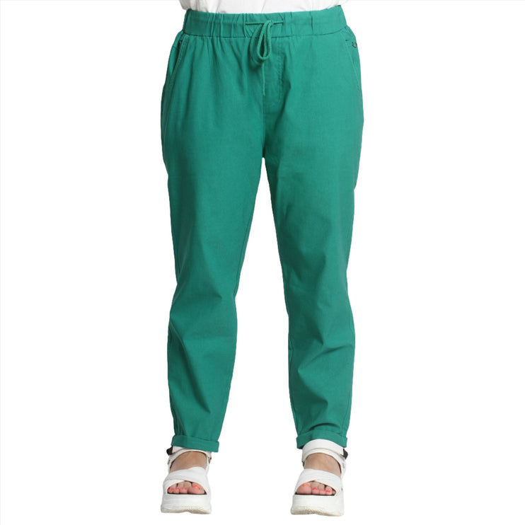 Еластични дамски панталони - Зелен цвят - XL до 5XL - Пролет - Лято - Maxi Market