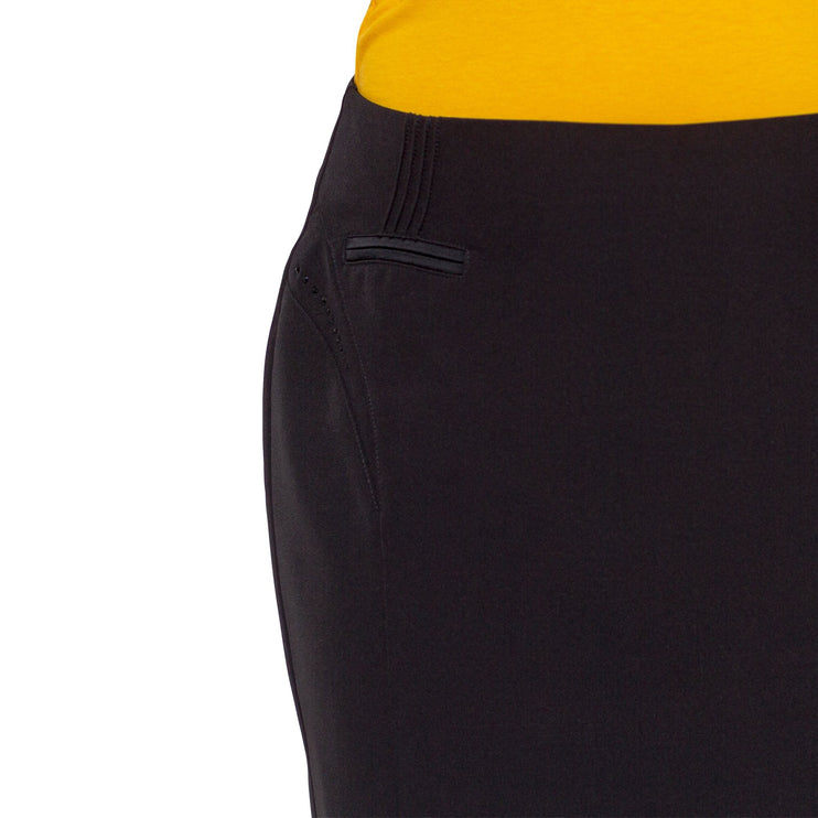 Официална дамска пола в макси размери - вискоза с еластан - с джобове - удобна за офис и събития - Maxi Market